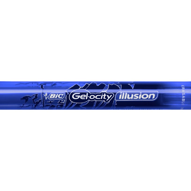 3086123460119-Bic Gelocity Illusion - Pack de 12 rollers effaçables - 0,7 mm - bleu-P_79429696_6-3