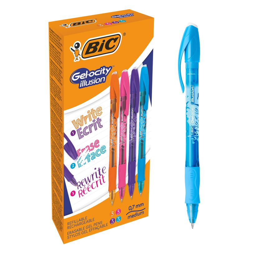 3086123465091-Bic Gelocity Illusion - Pack de 12 rollers effaçables - 0,7mm - plusieurs coloris disponib-P_79429700_1-0