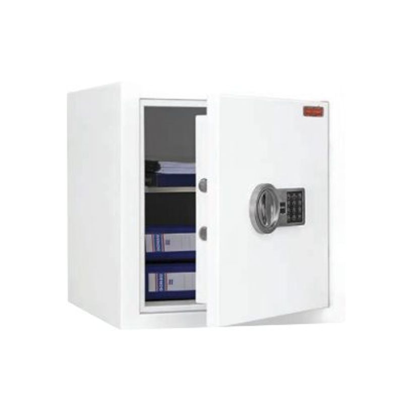 3700092258880-Reskal SB1000EL - Coffre-fort à valeur assurable 65L - à code - 2 étagères - acier blan-P_79429706_1-0