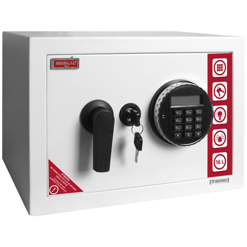 3700092271438-Reskal SE 2 Premium - Coffre-fort 16,5L à code - acier blanc-P_79429711_1-0