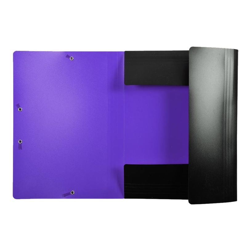 3130630557333-Exacompta Black Office - Chemise polypro à rabats - A4 - élastique de couleur-P_79429726_3-2