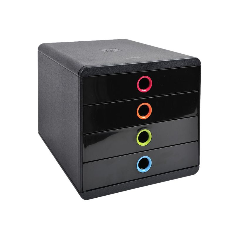 9002493424265-Exacompta PopBox - Module de classement 4 tiroirs - noir/arlequin-P_79429839_1-0