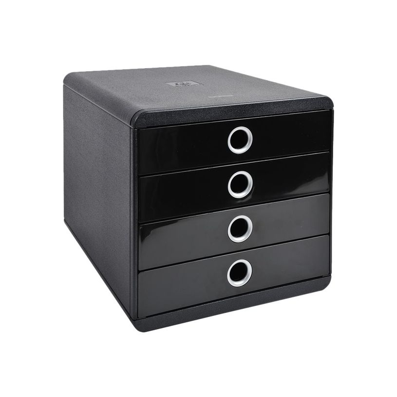 9002493424289-Exacompta PopBox - Module de classement 4 tiroirs - noir/argent-P_79429841_1-0