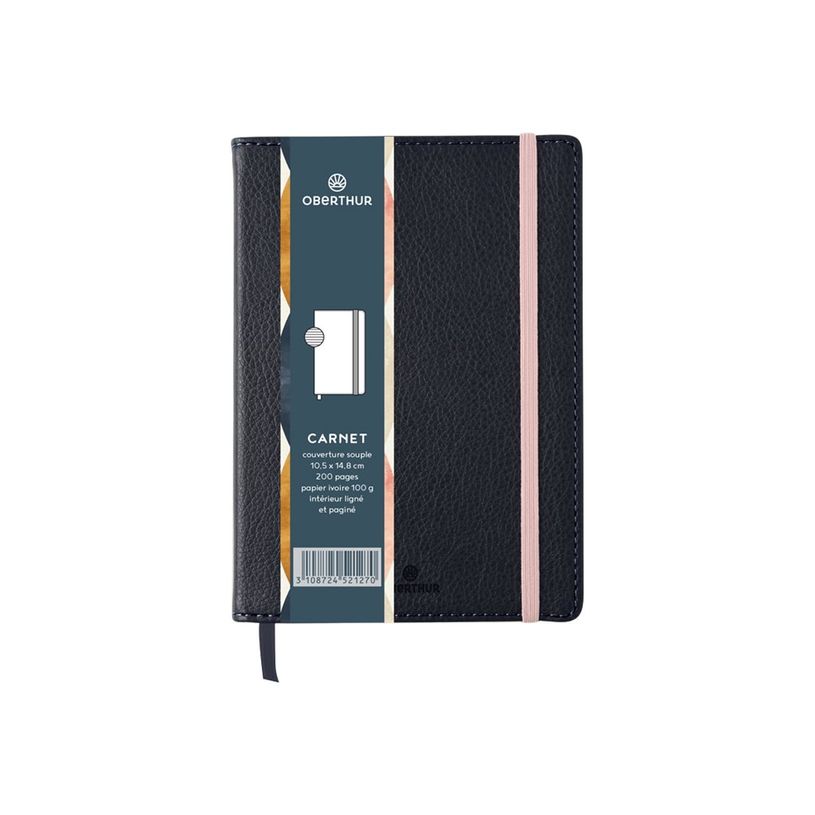 3108724521270-Oberthur Carmen - Carnet de notes souple A6 - ligné - anthracite-P_79429908_2-0
