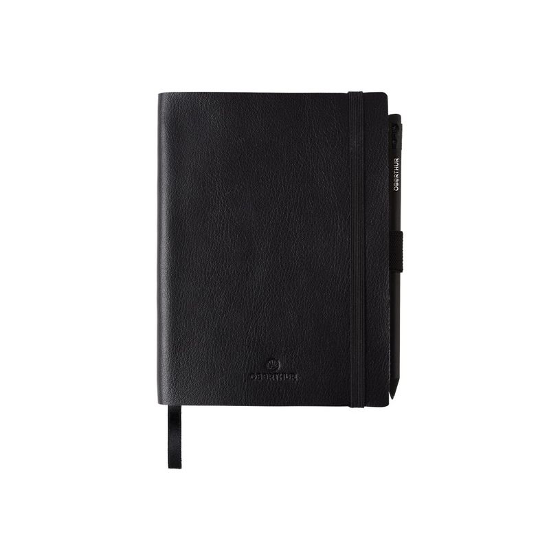 3108724522451-Oberthur - Carnet de notes en cuir - à élastiques A6 - noir-P_79429913_3-2