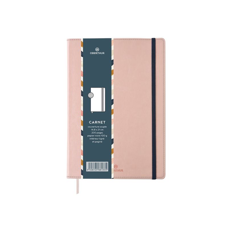 3108725881335-Oberthur Carmen - Carnet de notes souple A5 - ligné - 200 pages - blush-P_79429924_5-0