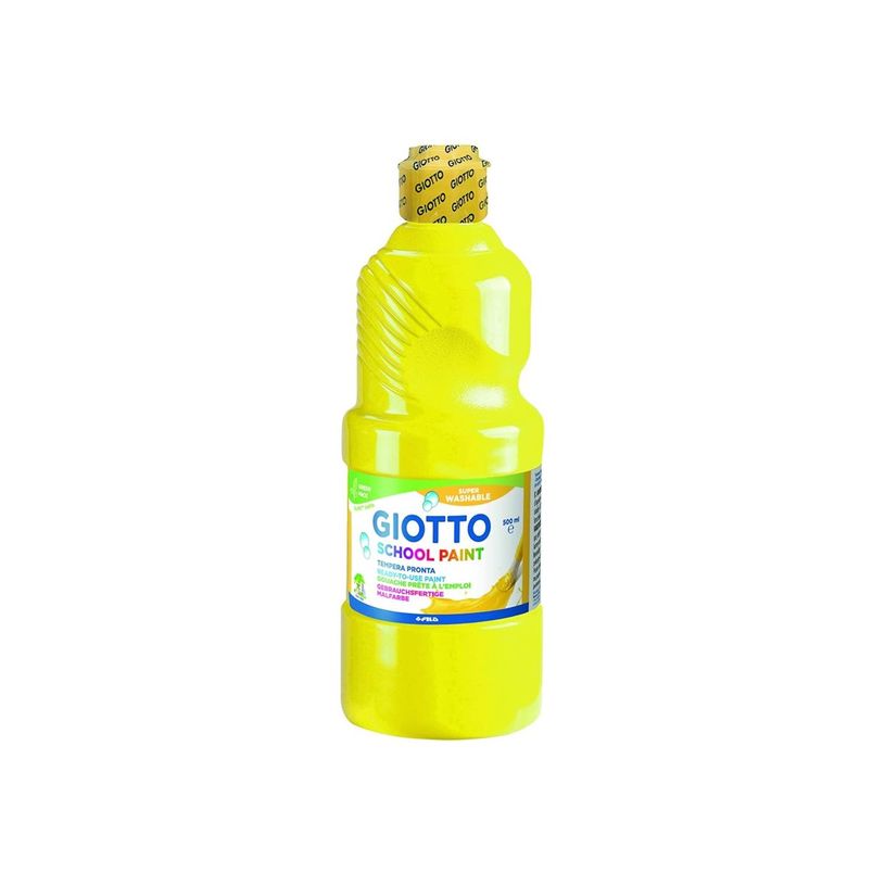 8000825005206-Giotto School - Gouache ultra lavable - jaune - bouteille de 250 ml-P_79429979_2-1