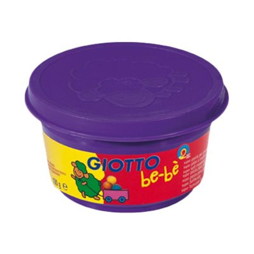 8000825464935-GIOTTO be-bè - pâte à modeler - 4 pots Jaune, Orange, Vert, Violet -100gr-P_79430012_4-3