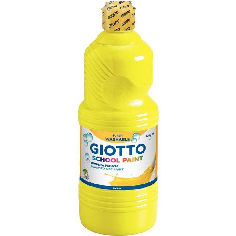 8000825977022-Giotto School - Gouache ultra lavable - jaune - bouteille d'1 L-P_79430021_1-0