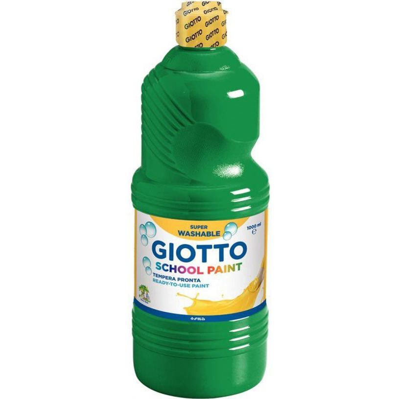 8000825977121-Giotto School - Gouache ultra lavable - vert - bouteille d'1 L-P_79430027_1-0