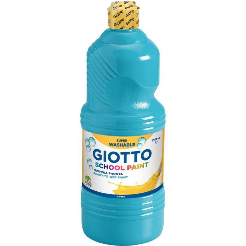 8000825977152-Giotto School - Gouache ultra lavable - cyan - bouteille d'1 L-P_79430028_1-0
