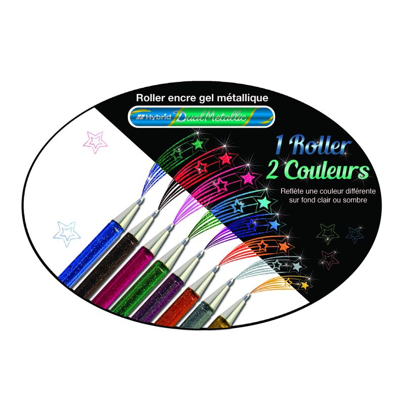 0884851024558-Pentel - Roller encre metallique pailletée - 1 mm - bleu/vert-P_79430033_3-2