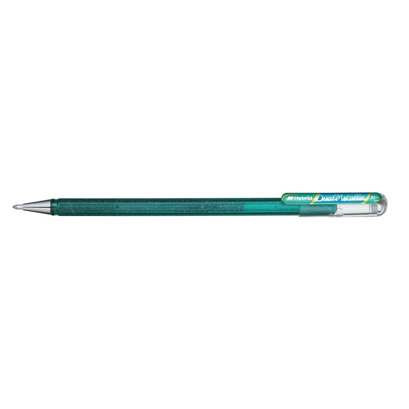 0884851024565-Pentel - Roller encre metallique pailletée - 1 mm - vert/bleu-P_79430034_1-0