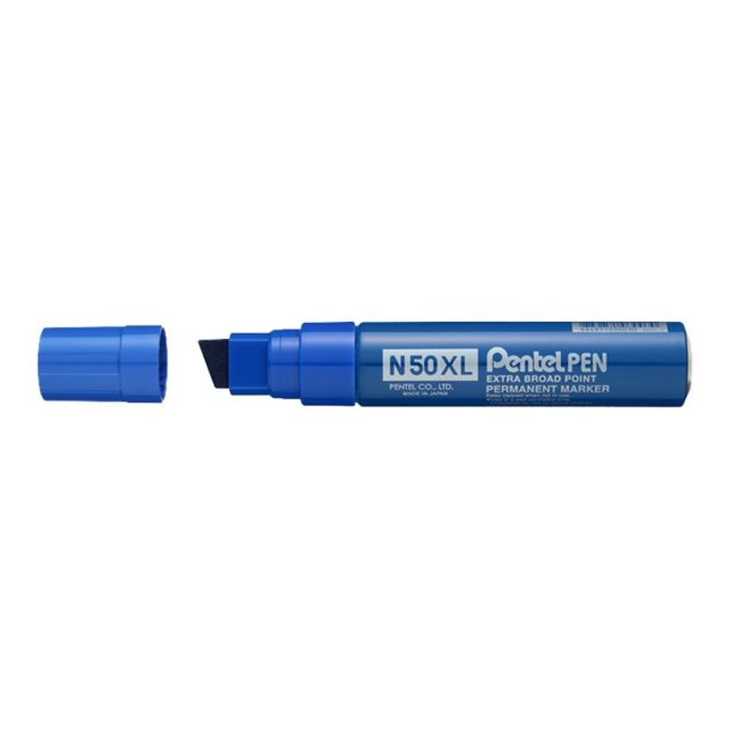0884851030030-Pentel PEN N50 XL - Marqueur permanent - pointe biseau large - bleu-P_79430042_1-0