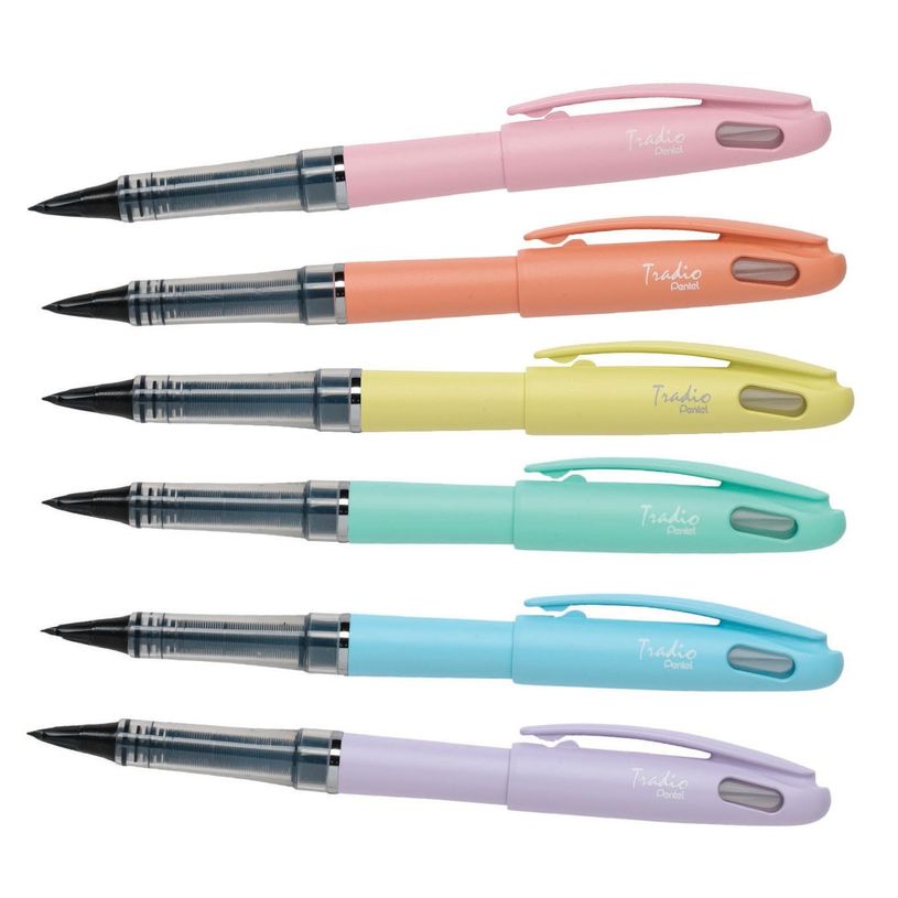 3474371970038-Pentel Tradio Pastel - Feutre plume - corps orange-P_79430057_3-2