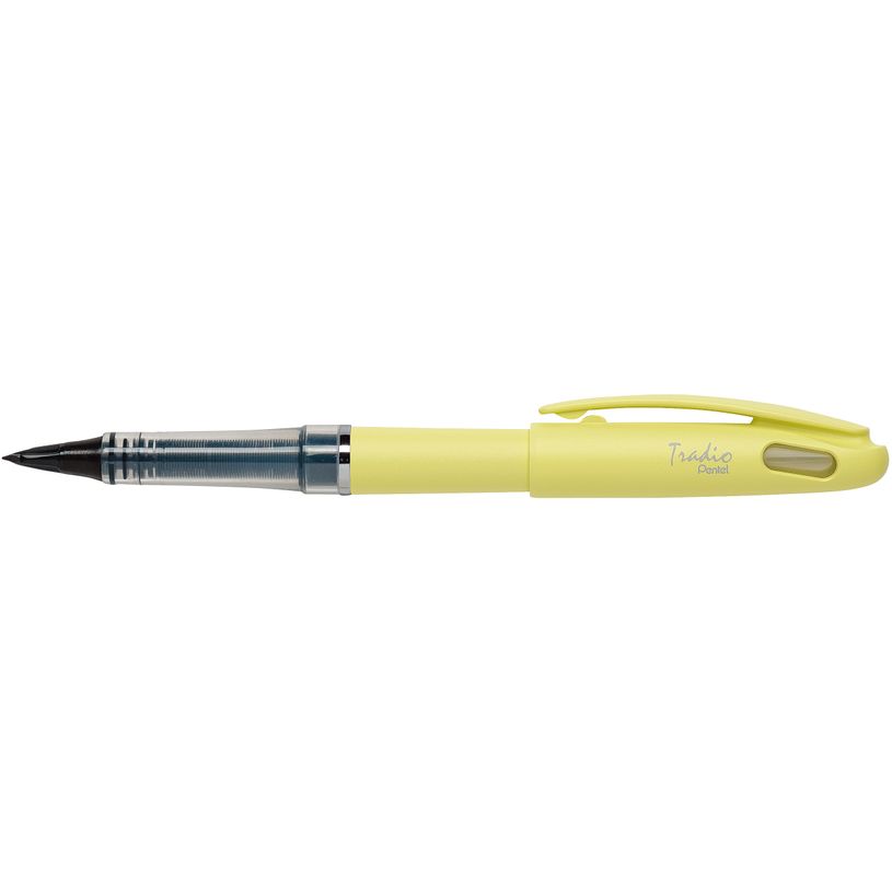 3474371970045-Pentel Tradio Pastel - Feutre plume - corps jaune-P_79430058_1-0