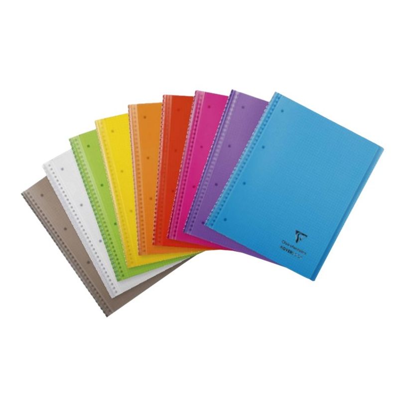 3037923964017-Clairefontaine Koverbook - Cahier à spirale polypro A4+ (22,5 x 29,7 cm) - 160 pages - grands carreaux (Seyes) - disponib-P_79430090_1-0