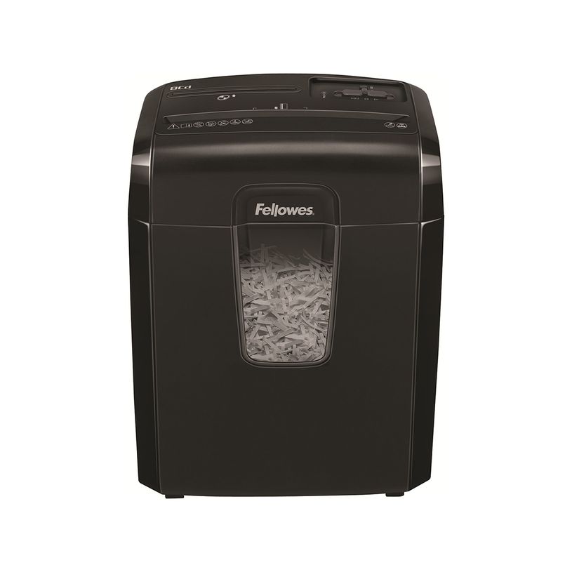 0043859724659-Fellowes Powershred 8C - destructeur de documents coupe croisée  - 8 feuilles - Corbeille -P_79430099_5-1