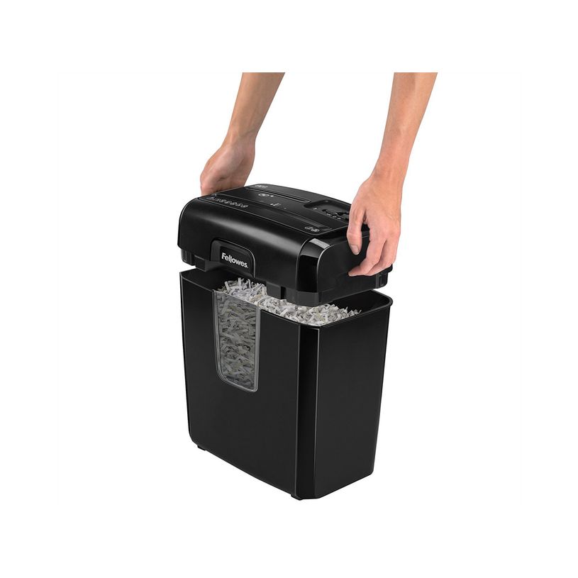 0043859724659-Fellowes Powershred 8C - destructeur de documents coupe croisée  - 8 feuilles - Corbeille -P_79430099_7-3