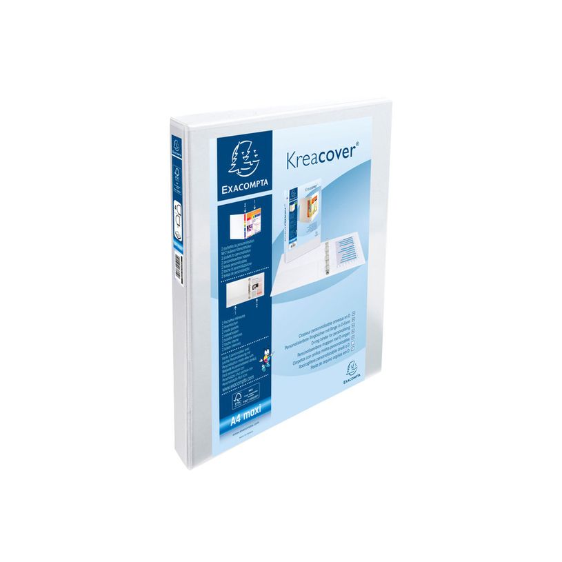 3130630519416-Exacompta Kreacover - Classeur à anneaux personnalisable - Dos 38 mm - A4 Maxi - pour 100 feuilles - bla-P_79430100_1-0