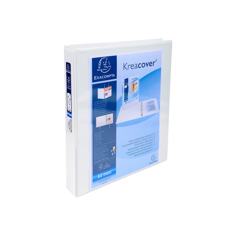 3130630519461-Exacompta Kreacover - Classeur à anneaux personnalisable - Dos 25 mm - A4 Maxi - blanc - 2-P_79430105_2-1