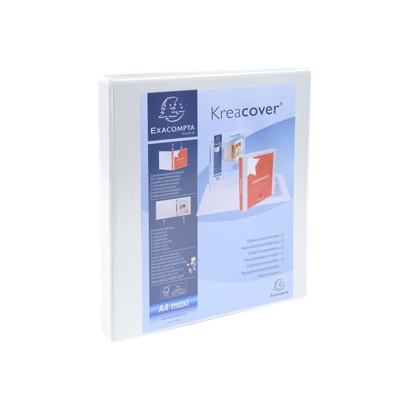 3130631519408-Exacompta Kreacover - Classeur à anneaux personnalisable - Dos 20 mm - A4 Maxi - blanc - 2-P_79430108_1-0
