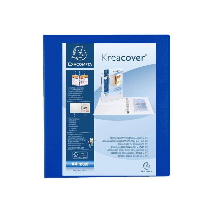 3130637518443-Exacompta Kreacover - Classeur à anneaux personnalisable - Dos 70 mm - A4 Maxi - bleu - 3 -P_79430124_3-2