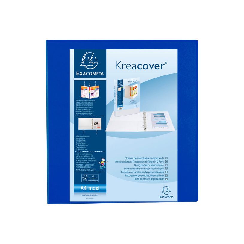 3130637518450-Exacompta Kreacover - Classeur à anneaux personnalisable - Dos 86 mm - A4 Maxi - bleu - 3 -P_79430125_1-0