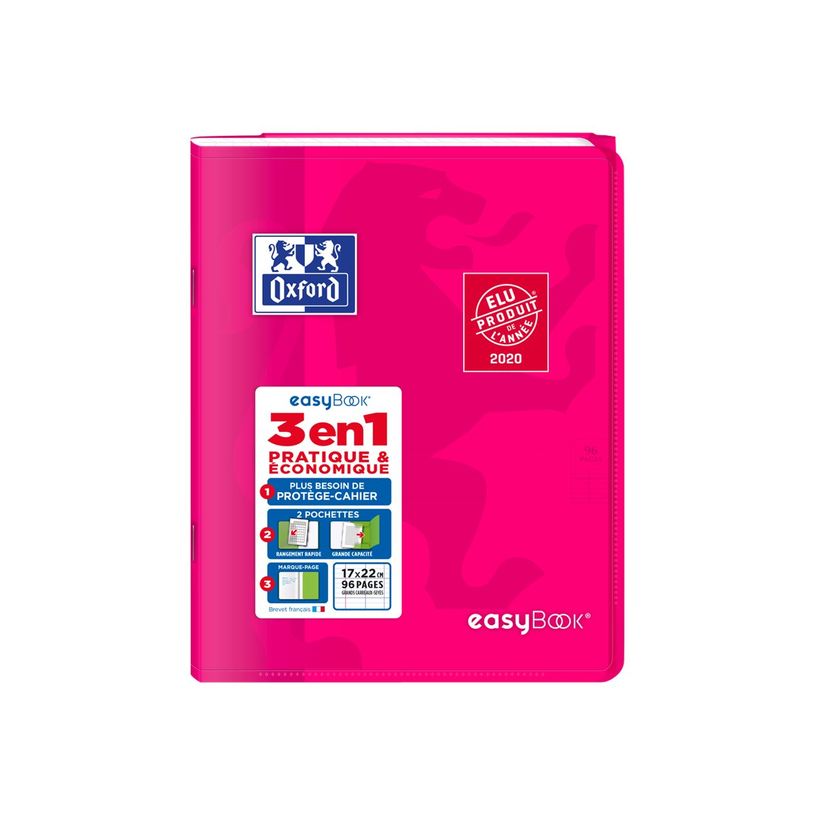 3020120119540-Oxford Easy Book - Cahier polypro 17 x 22 cm - 96 pages - grands carreaux (seyès) - dispon-P_79430138_17-10