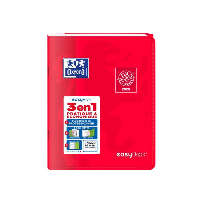 3020120119540-Oxford Easy Book - Cahier polypro 17 x 22 cm - 96 pages - grands carreaux (seyès) - dispon-P_79430138_23-25