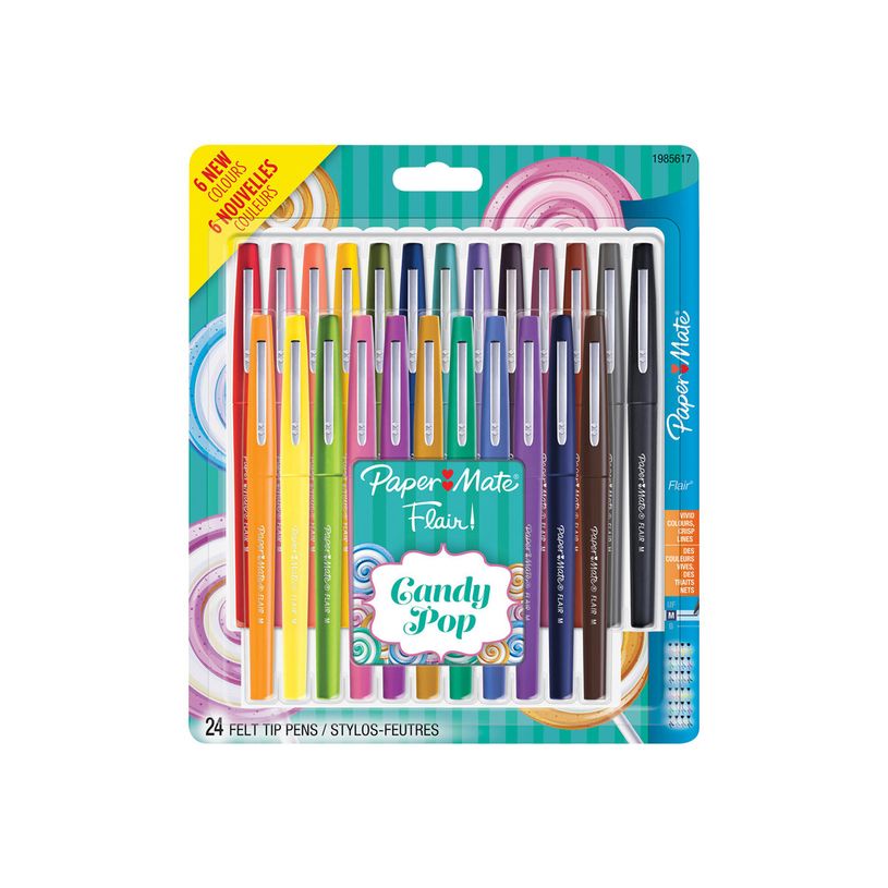 3501179856223-Paper Mate FLAIR Candy Pop - 32 feutres-P_79430147_1-0