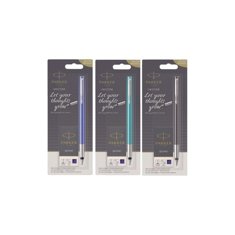3026980468408-Parker Vector  - Stylo Plume + 5 cartouches - disponible dans différentes couleurs-P_79430198_3-2