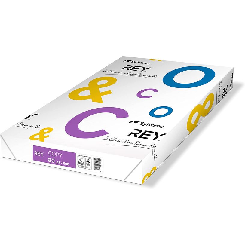3141728704829-Rey Copy - Papier blanc - A3 (297 x 420 mm) - 80 g/m² - Ramette de 500 feuilles-P_79430237_1-0