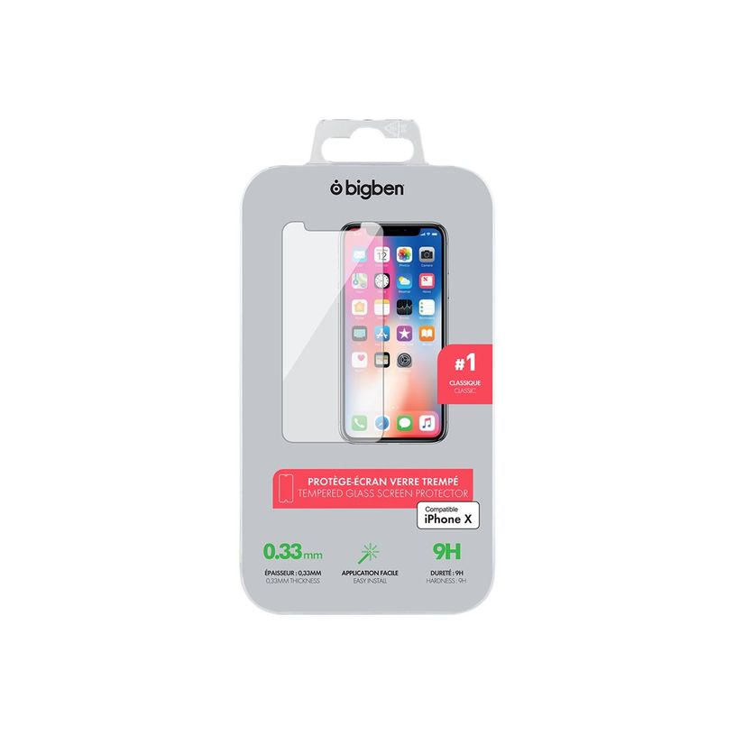 3571211376644-BigBen - Protection d'écran - verre trempé pour iPhone X/XS/11 Pro-P_79430398_1-1