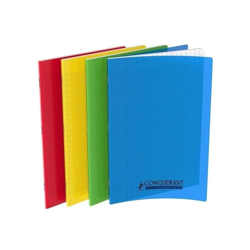 3020120118420-Conquérant Classique - Cahier polypro A4 (21x29,7cm) - 96 pages - grands carreaux (Seyes) - disponib-P_79430399_2-1