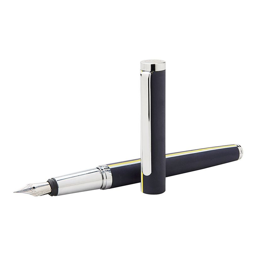 3108722401710-Oberthur Amiral - Stylo plume marine / jaune-P_79430532_2-1