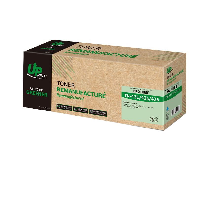 3584770899042-Cartouche laser remanufacturée Brother TN421/423/426 - cyan - Uprint--0