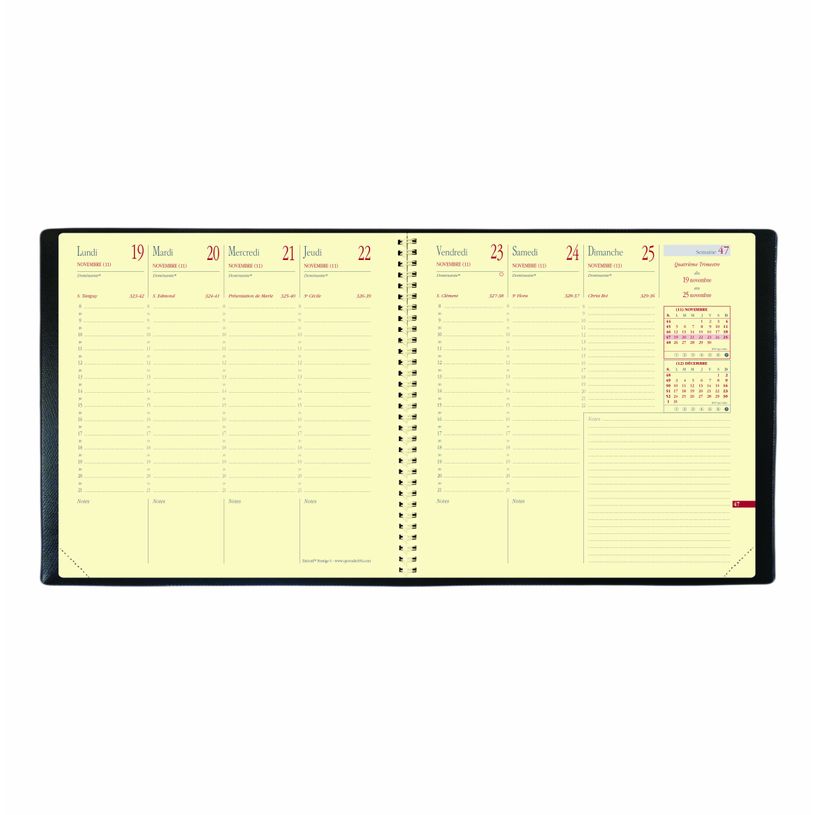 3371010407378-Agenda à spirale Soho Executif Prestige S - 1 semaine sur 2 pages - 16 x 16 cm - kaki - Qu-P_79430864_2-1
