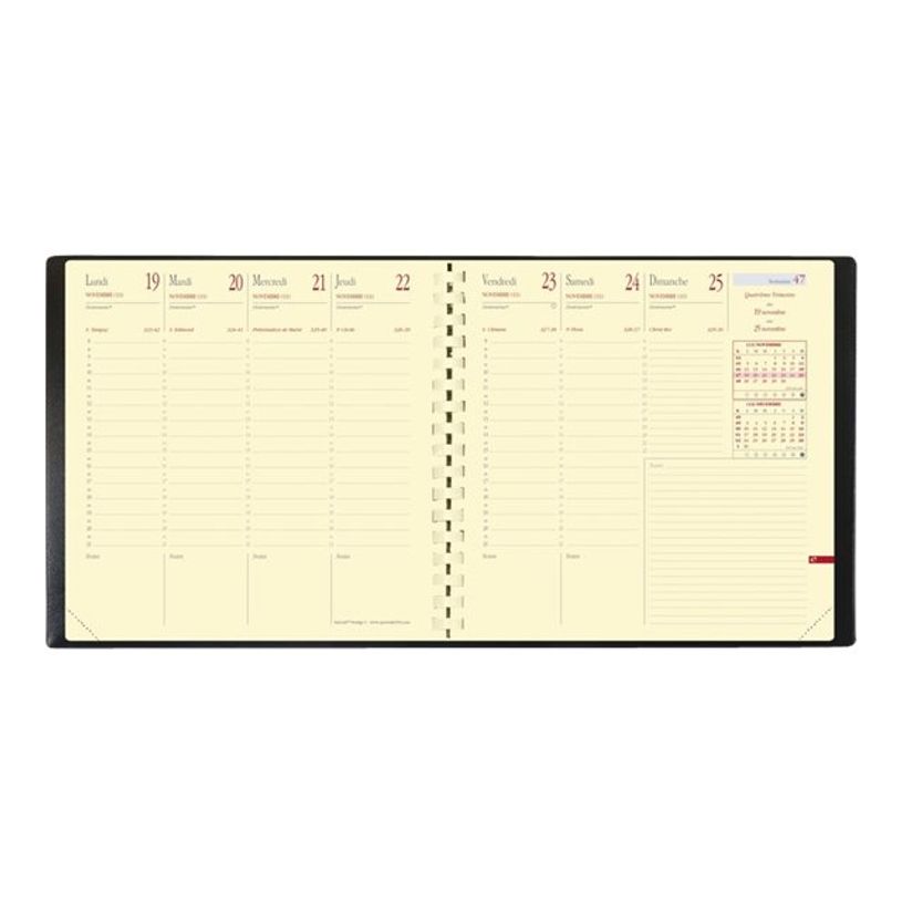 3371010410927-Verona - Agenda spiralé 1 semaine sur 2 pages - 16 x 16 cm - noir - Quo Vadis-P_79430883_1-2