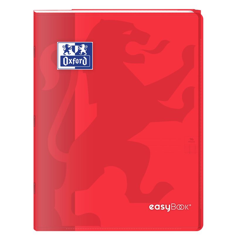 3020120120133-Oxford EasyBook - Cahier polypro 24 x 32 cm - 96 pages - grands carreaux (Seyes) - rouge--0
