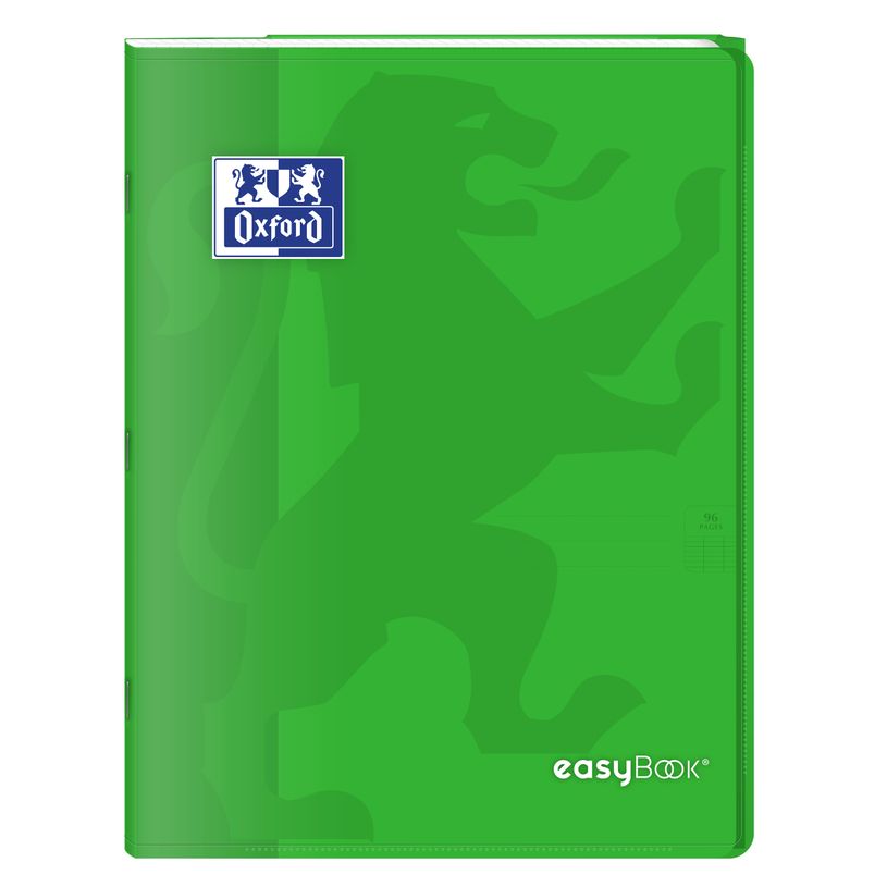 3020120120195-Oxford EasyBook - Cahier polypro 24 x 32 cm - 96 pages - grands carreaux (Seyes) - vert--0