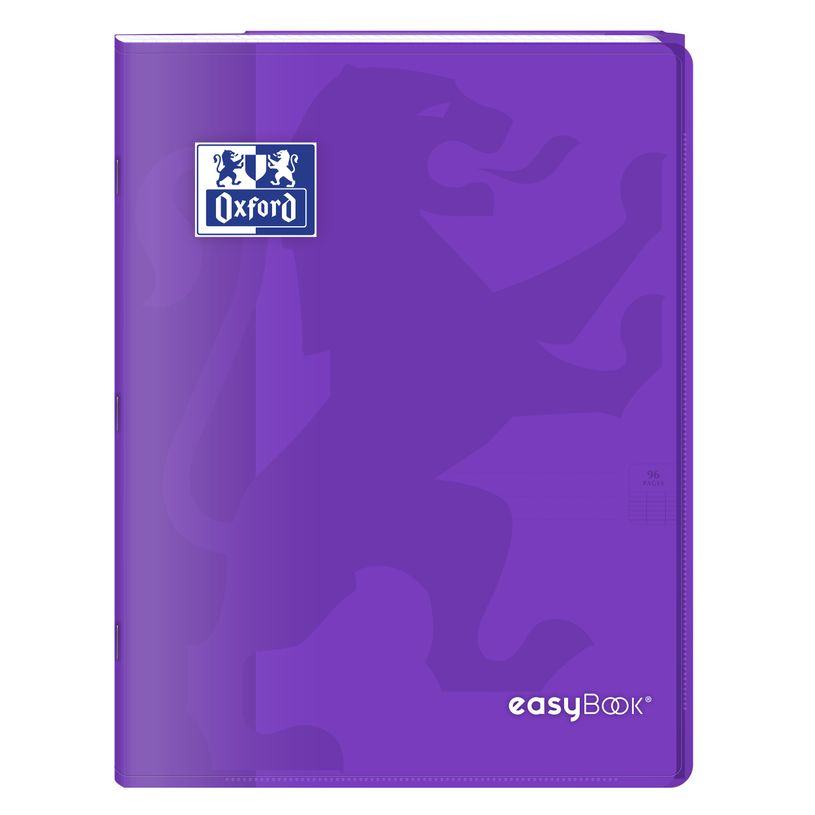 3020120120256-Oxford EasyBook - Cahier polypro 24 x 32 cm - 96 pages - grands carreaux (Seyes) - violet--0