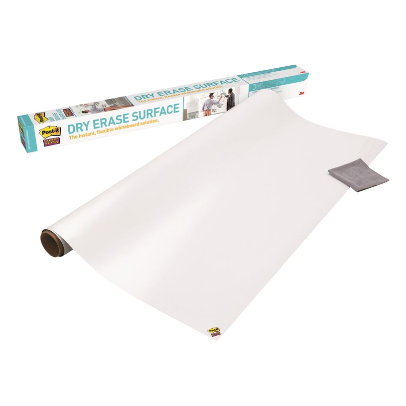 0076308932008-Post it - Tableau blanc Super Sticky - rouleau - 91,4 cm x 1,2 m-P_79430956_1-0