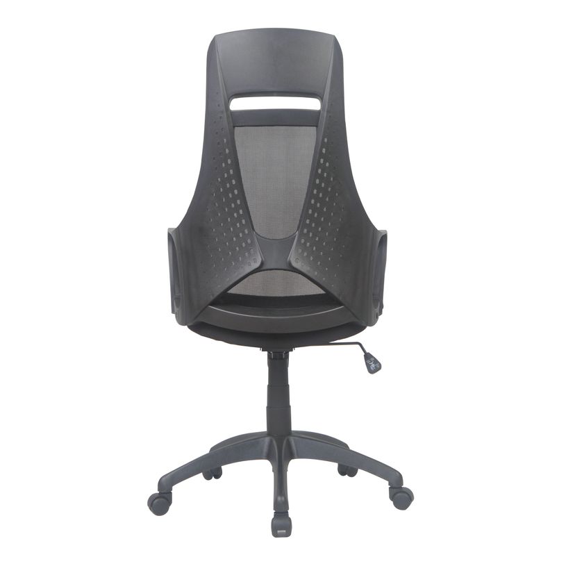 3397703697123-Fauteuil de bureau FREETOWN - accoudoirs fixes - appui-tête intégré - noir-P_79430957_3-2