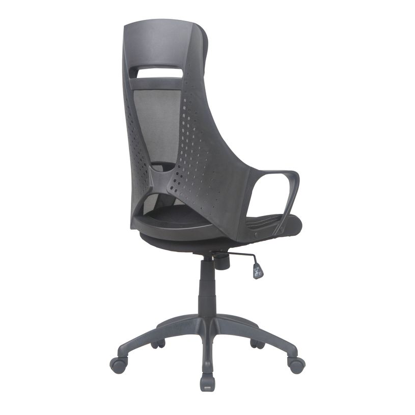 3397703697123-Fauteuil de bureau FREETOWN - accoudoirs fixes - appui-tête intégré - noir-P_79430957_4-3