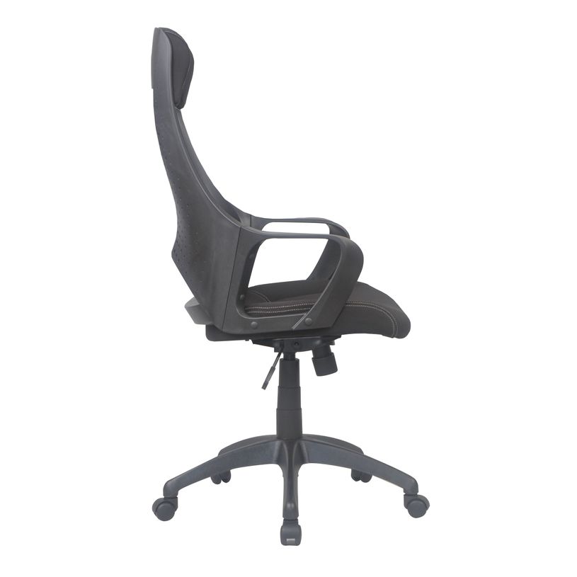 3397703697123-Fauteuil de bureau FREETOWN - accoudoirs fixes - appui-tête intégré - noir-P_79430957_5-4