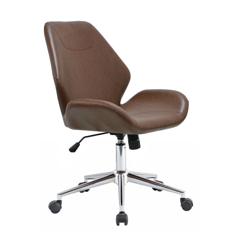3397703559094-Fauteuil de bureau JAKARTA - sans accoudoirs - Marron-P_79430965_1-0