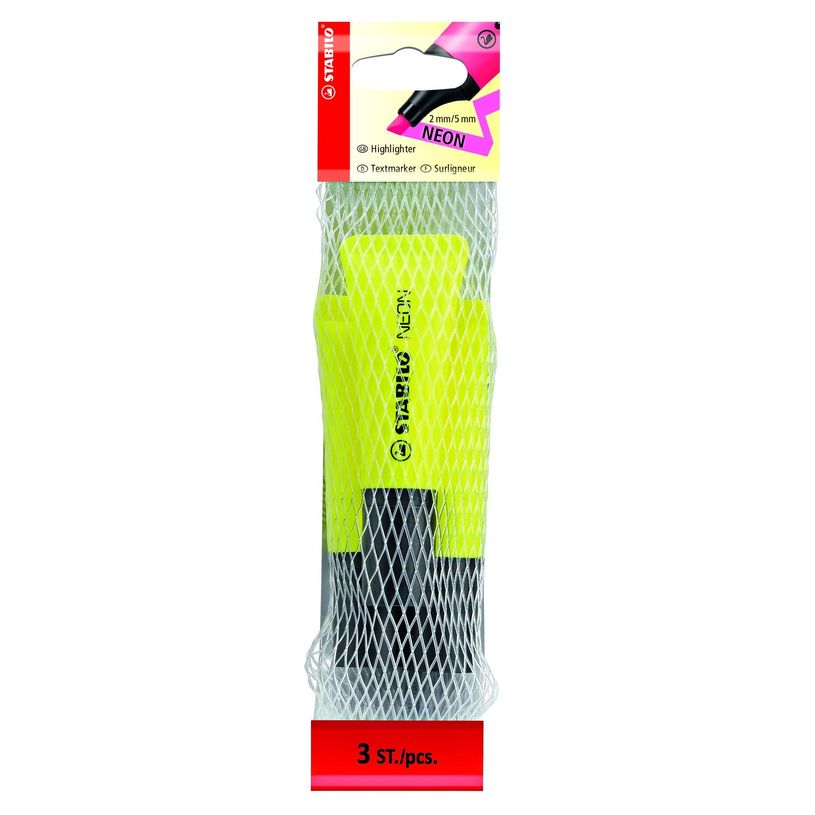 4006381401210-STABILO NEON - Filet 3 Surligneur fluos - jaune-P_79430966_1-0