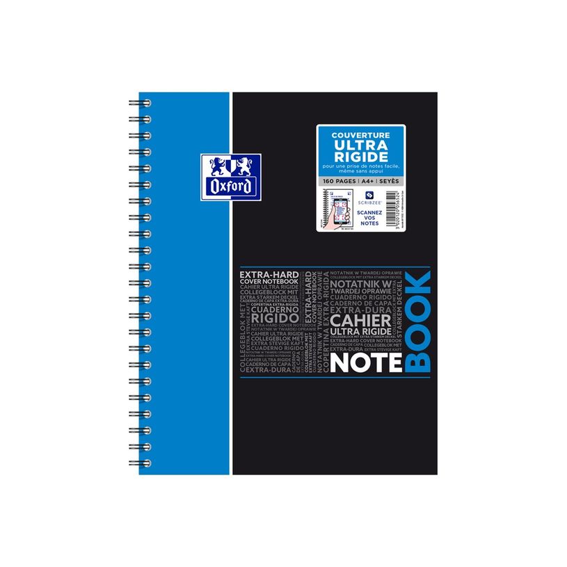 3020120056524-Oxford Etudiants - Cahier Notebook A4+ (24 x 29,7 cm) - 160 pages - grands carreaux (Seyes) - double spirale - disponib-P_79430987_4-3