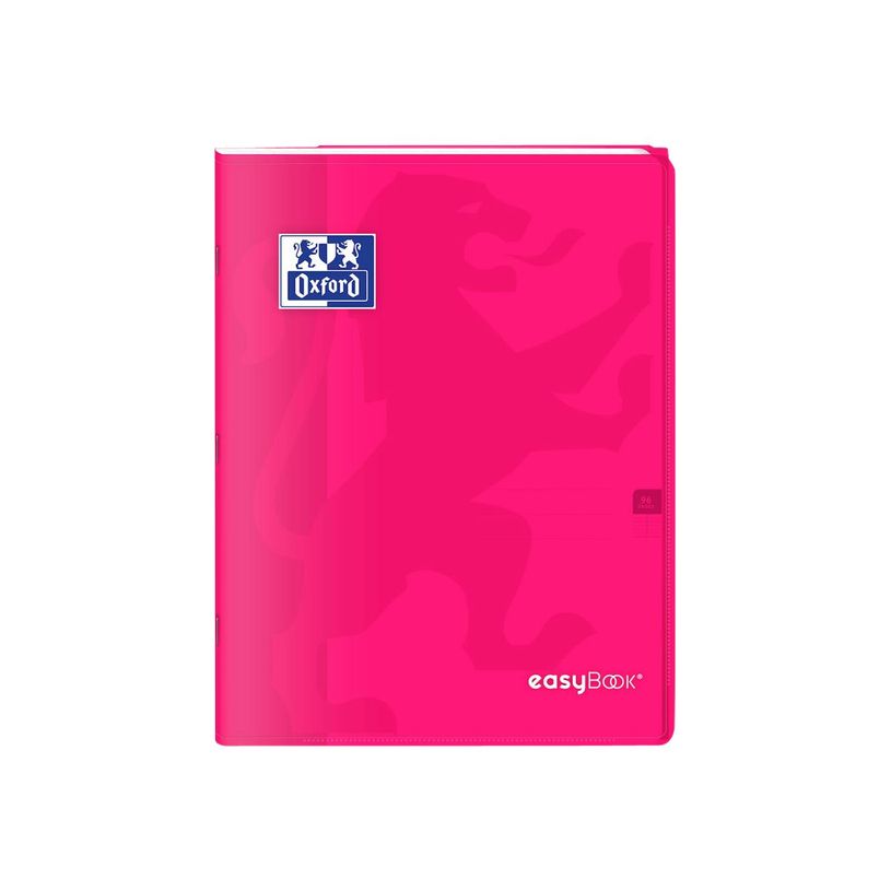 3020120120225-Oxford EasyBook - Cahier polypro 24 x 32 cm - 96 pages - grands carreaux (Seyes) - rose-P_79430998_3-0